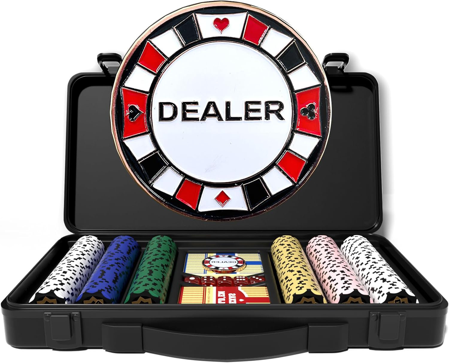 HEITOK Deluxe 300pcs Clay Poker Set, 14g Chips, No Denominations, Premium Carrying Case | Wayfair HEITOK Deluxe 300pcs Clay Poker Set, 14g Chips, No Denominations, Premium Carrying Case | Wayfair